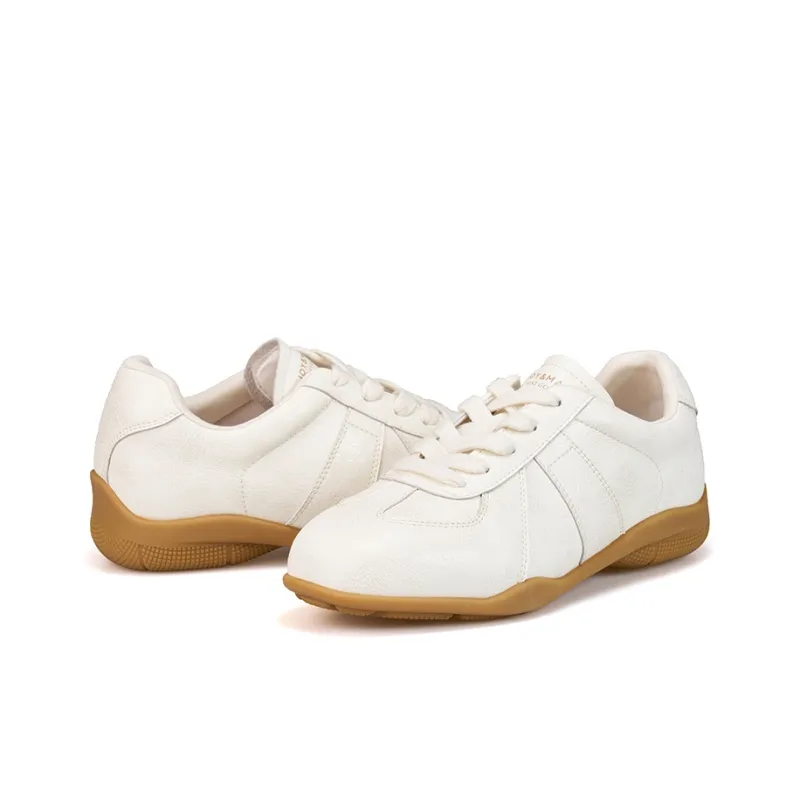 Joy&Mario Breathable Lightweight Low-Top Casual Shoes Women's Beige-3