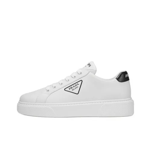 PRADA Low Top Skateboard Shoes Women's White