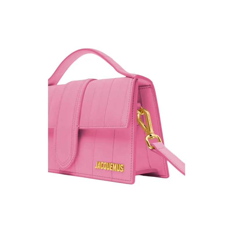 Jacquemus Eel Skin Shoulder Bag, Crossbody Bag, Handbag Large Size Women's Light Pink Red-4