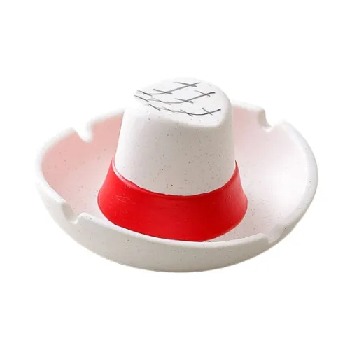 KERPA Niche Design Grass Hat Ashtray Home Living Room Office Small Storage Ornament