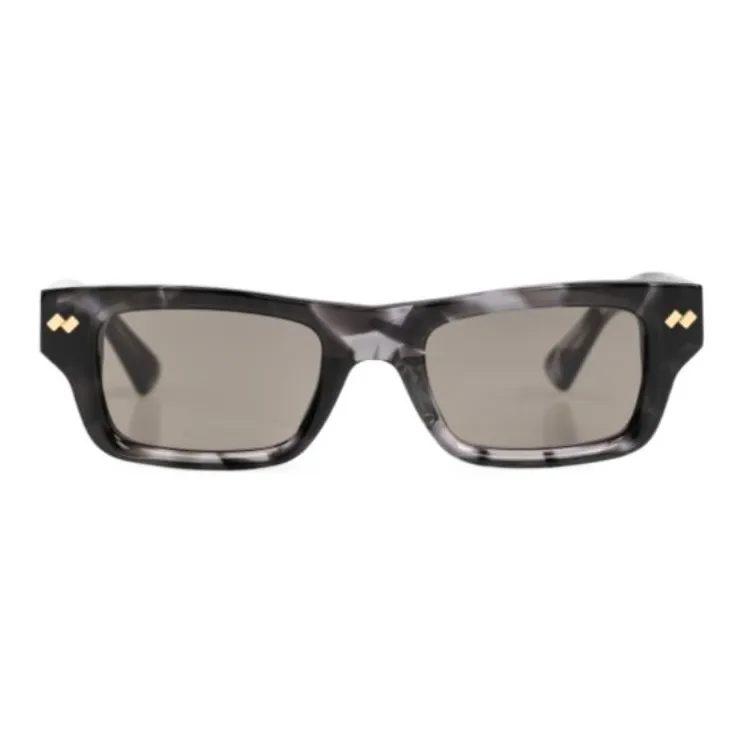 Bottega Veneta Acetate Square Sunglasses Women's Black-0