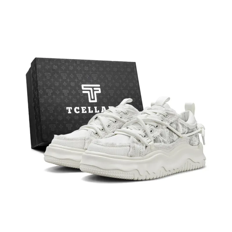 TCELLARS Abrasion Resistant Lightweight Breathable Height Increasing Low Top Skateboard Shoes Unisex-25