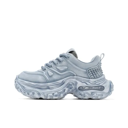 FAIRWHALE Low Top Chunky Sneakers Unisex Light Blue
