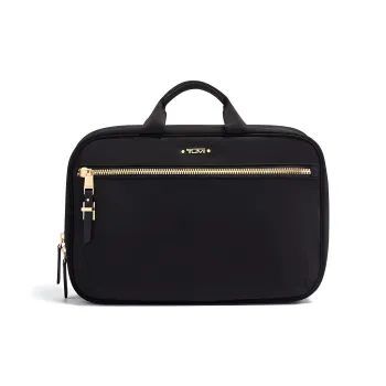 TUMI Voyageur Nylon Makeup Bag, Toiletry Bag Women's Black