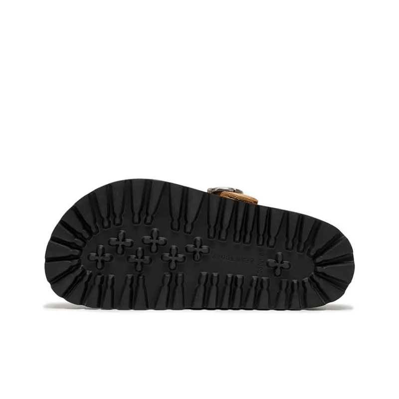 Beau Today Rubber Sole Abrasion Resistant Slip Resistant Wrap toe Slippers Women's-8