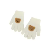 Fur Bear Full Finger Glove-White