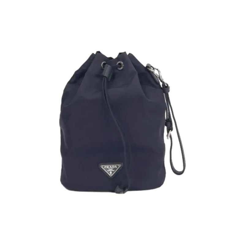 PRADA Fabric Bucket Bags Shoulder Bags Regular Women's Navy-0