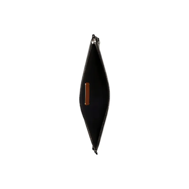 COACH Charter Artificial Leather Wrist Bags Clutches Large Size Men's Black-1