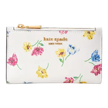 Kate Spade Leather Trim Coin Purses Wallets Small Size Women's Cream White