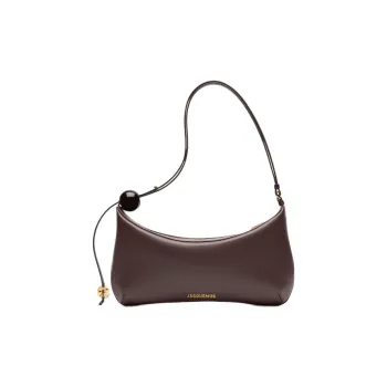Jacquemus Sheepskin Handbag Shoulder Bag Large Size Women's Brown