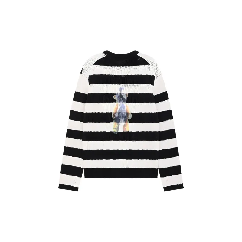 WE11DONE Punk Teddy Striped Jumper-1