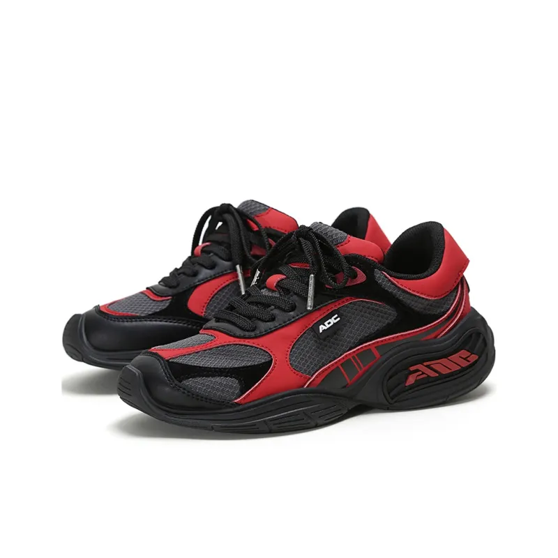 ADCDAVINCI Functional Wind Series Lightweight Wear-resistant And Non-slip Low-Top Casual Shoes Unisex Black Red-2