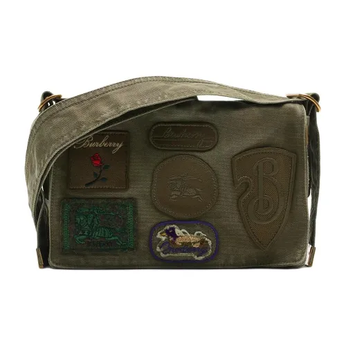 Burberry Trench Cotton Crossbody Bag Shoulder Bag Men's Army Green