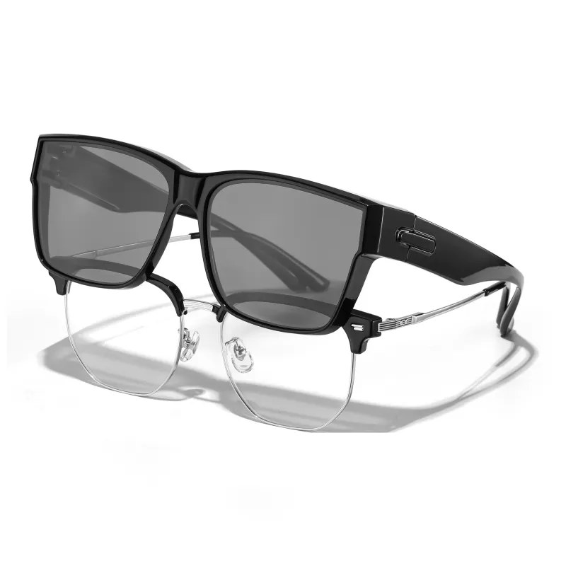 LASHION TR/Memory Plastic Square Sunglasses Men's-1