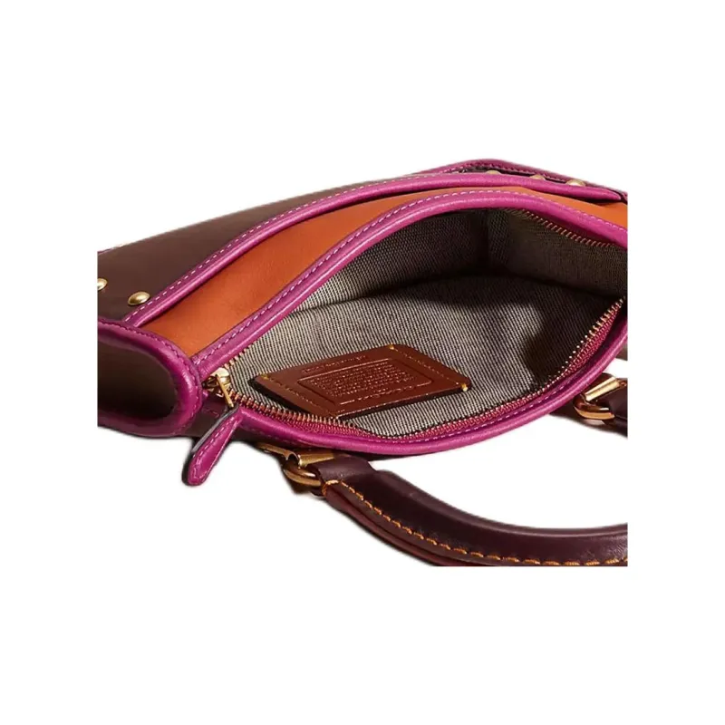 COACH Britt Glove Leather Clutch Shoulder Bag Crossbody Bag Handbag Small Size Women's Dark Brown-4