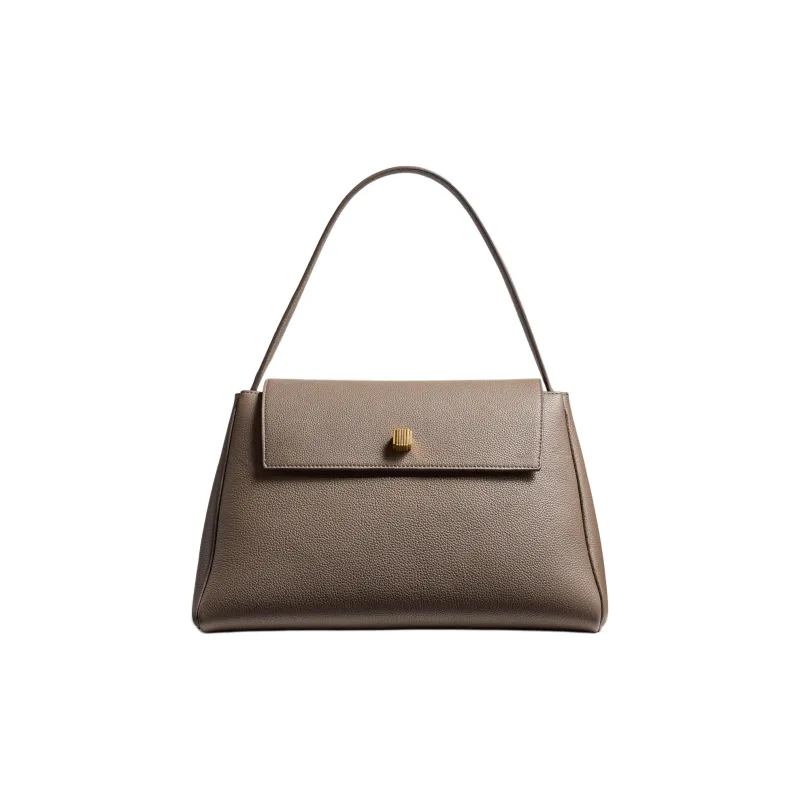 KHAITE Calfskin Handbag Women's Elephant Stone Texture-0