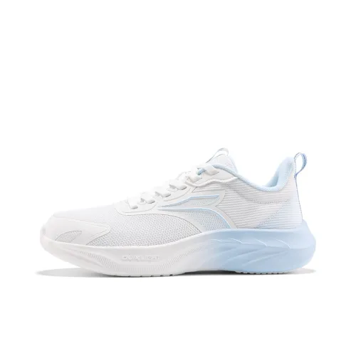 361° Cushioning Breathable Low Top Casual Running Shoes Women's White Blue