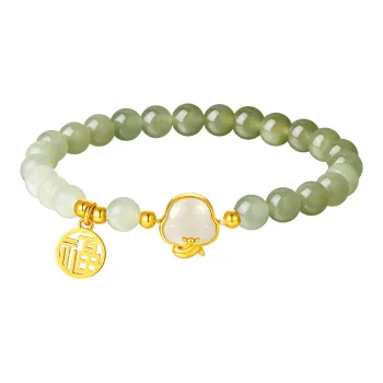 JITAIXIANG Hetian Jade Bracelets Pale Greenish White Jade Women's