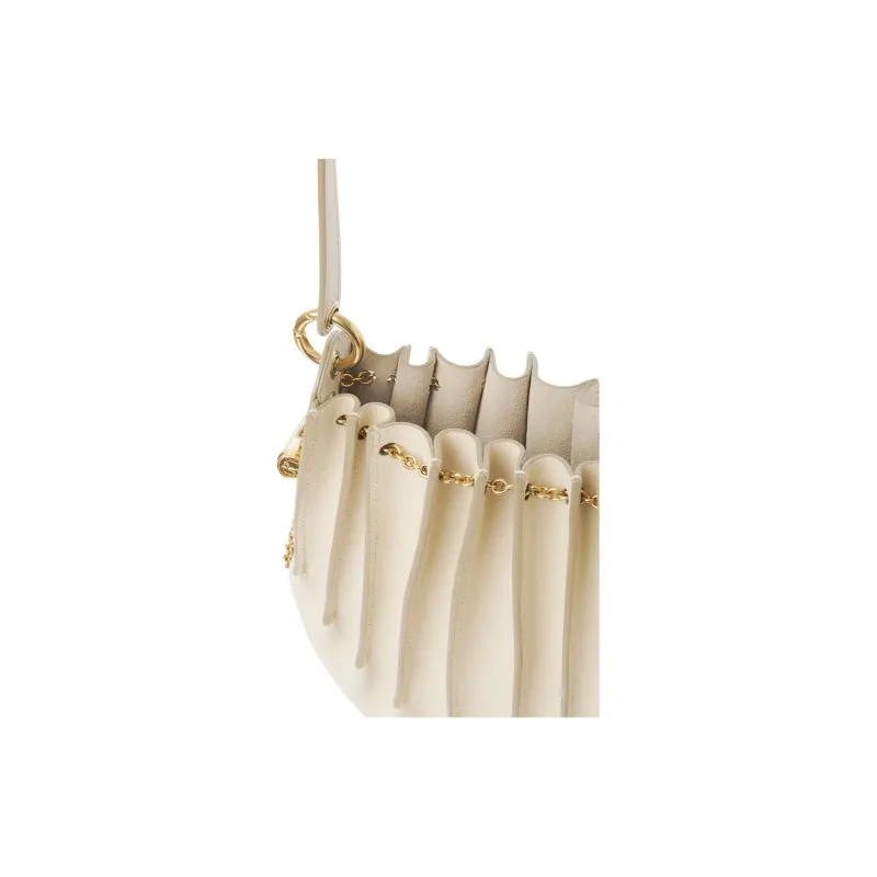 Chloe Calfskin Shoulder Bag, Crossbody Bag Women's Milk White-3