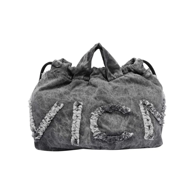 Vic Matie Cotton Backpack, One Shoulder Handbag Women's Gray-0