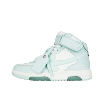 OFF WHITE High Top Skateboard Shoes Men's Mint Green