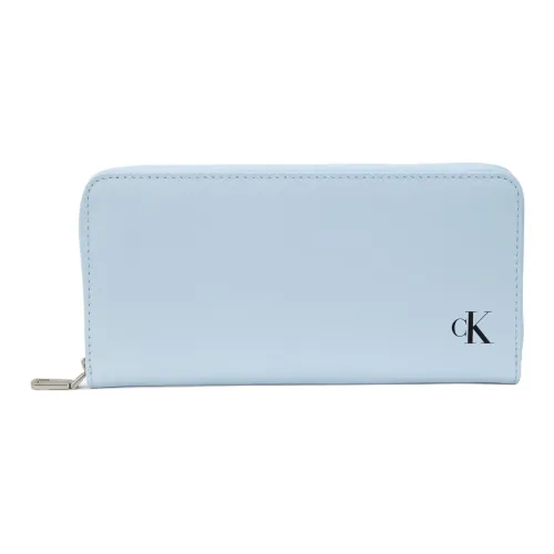 CALVIN KLEIN Cow Leather Wallet Women's Blue
