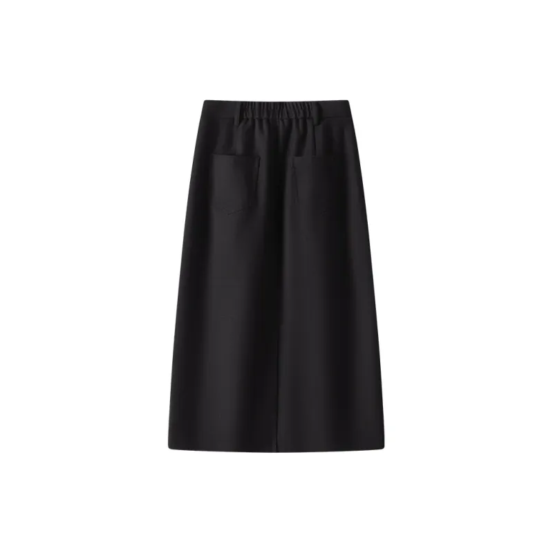 NAVIGARE Casual Long Skirt Women's Night Black-1