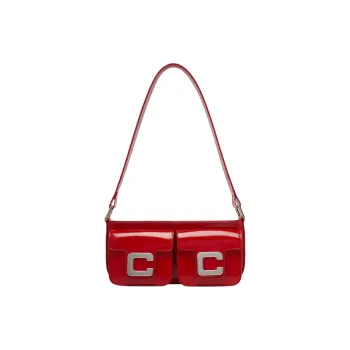 Carel Glazed Surface Leather Shoulder Bag Mini Women's Red