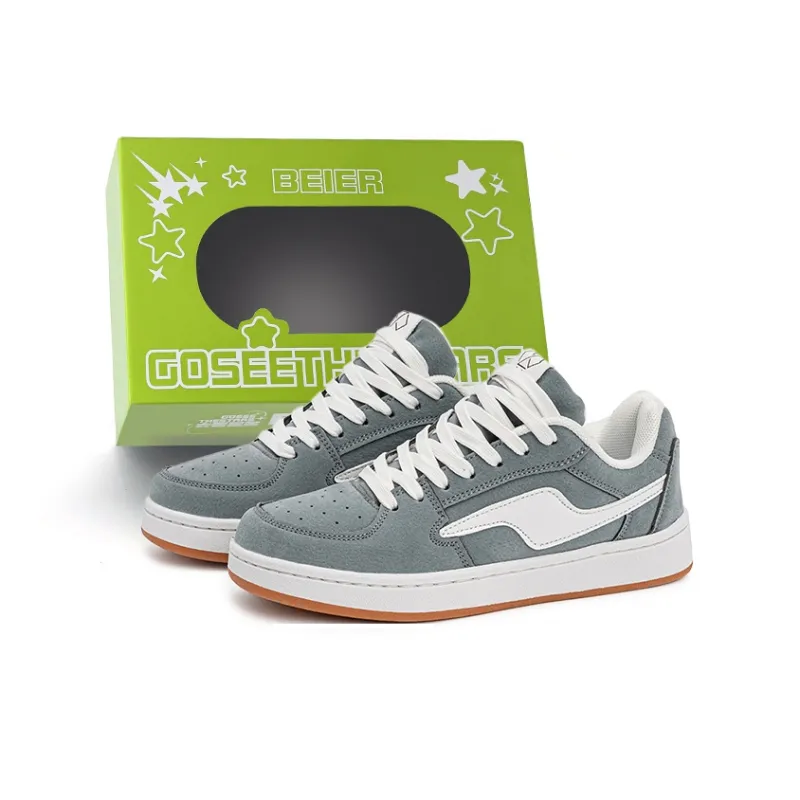 BEIER Lightning Collection Unique And Versatile Classic Vintage Cushioning Balance Low-Top Skateboard Shoes Unisex-12