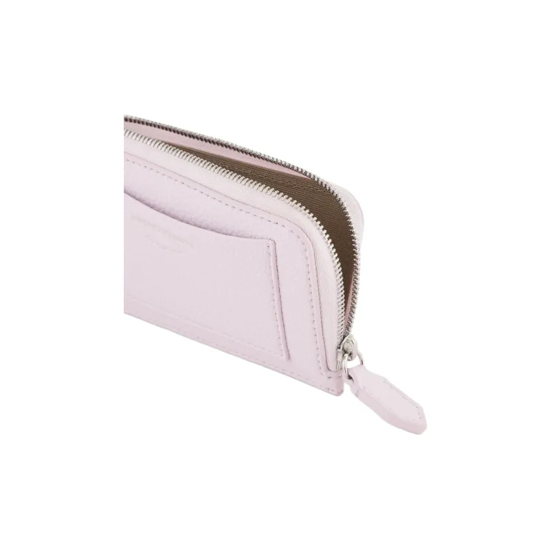 EMPORIO ARMANI Logo Stamp Zip Up Card Holder-3