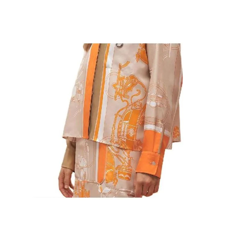 HERMES Shirts Women's Beige-4