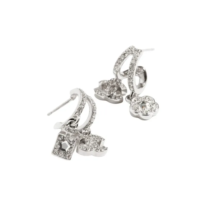 CHANEL   Earrings Unisex Silver-1