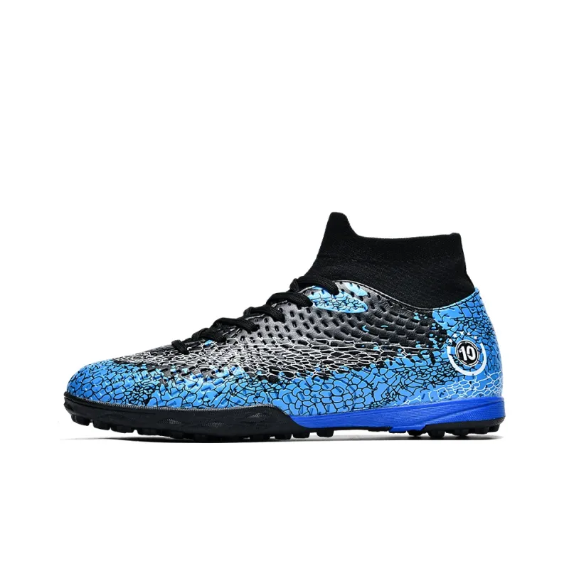 QIUTEXIONG FG Rubber Long Studs TT Rubber Broken Studs Artificial Ground Cushioning Breathable Soccer Shoes Unisex-25