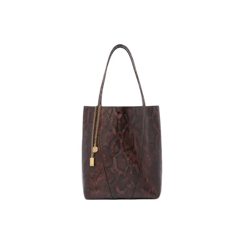 Chloe Spin Goatskin Tote Bag Shopping Bag Handbag Shoulder Bag Women's Smoke Gray Brown