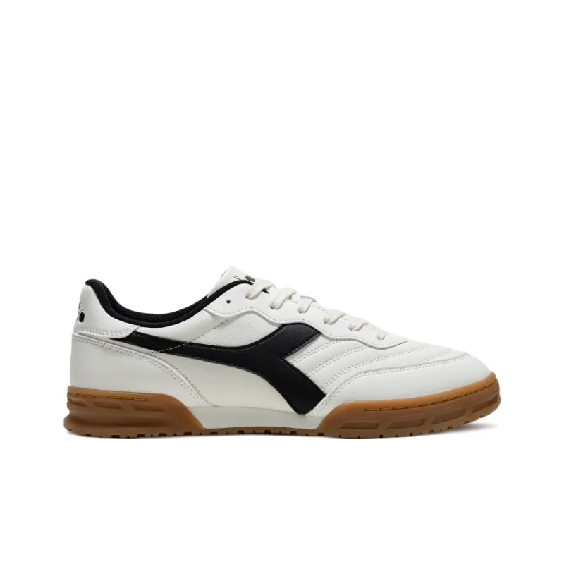 Diadora Abrasion-Resistant Low-Top Skateboard Shoes Unisex White Black-1