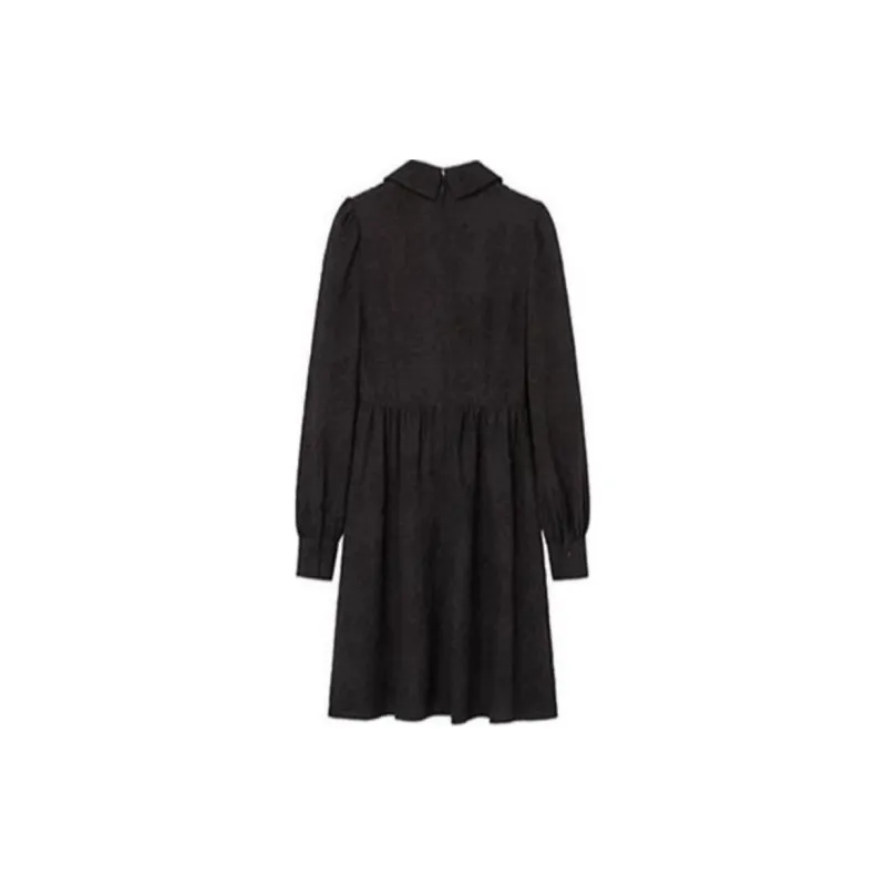 E.land Long-Sleeved Dresses Women's Black-1