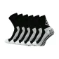 Crew Soccer Socks, Black 6 Pack