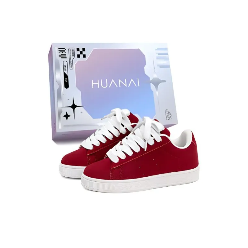 HUANAI Low-Top Skateboard Shoes Unisex Milk White-15