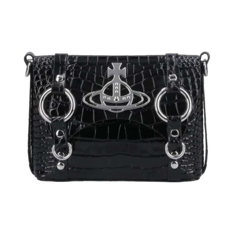 Vivienne Westwood Logo Plaque Embossed Shoulder Bag-0