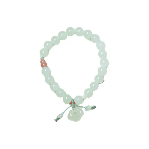 Ingenuity Bracelets Pale Greenish White Jade Women's