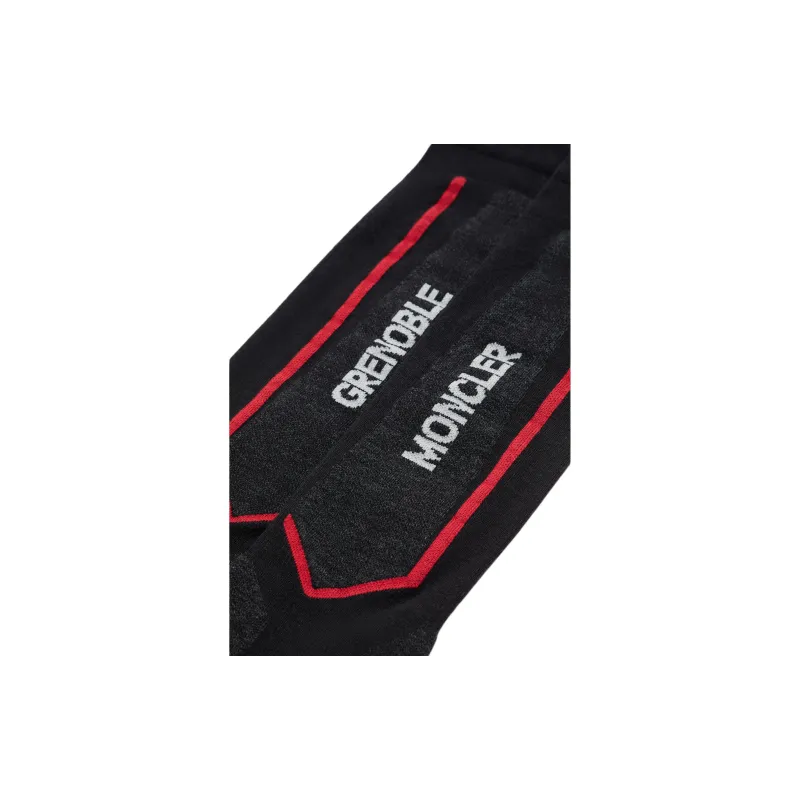 Moncler Knee High Socks Unisex 1 Pack Dark Gray-2