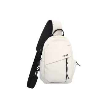 Tonlion Nylon Sling Bag Unisex White/Black