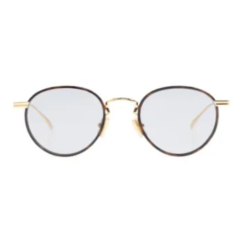 Bottega Veneta Acetate Metal Round Sunglasses Women's Gold