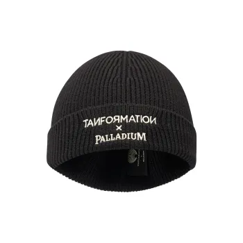 Palladium Cotton, Knit Fabric, Pearl Beanies Unisex Black