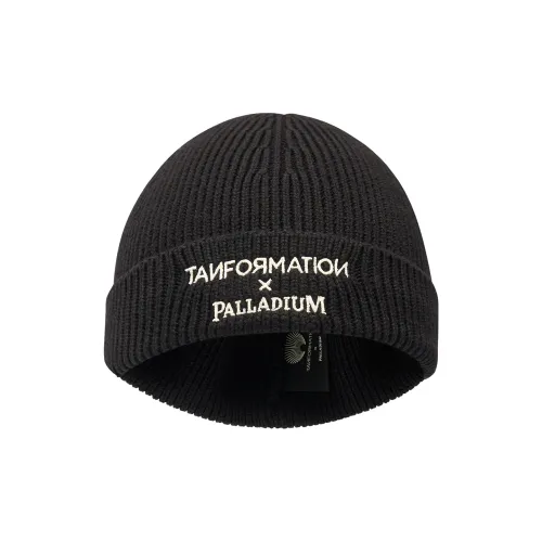 Palladium Cotton, Knit Fabric, Pearl Beanies Unisex Black