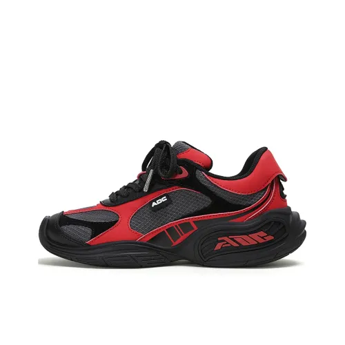 ADCDAVINCI Functional Wind Series Lightweight Wear-resistant And Non-slip Low-Top Casual Shoes Unisex Black Red