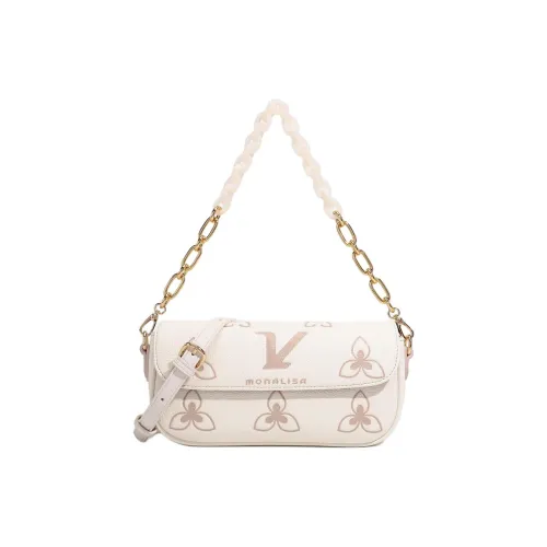 Monna Lisa Cow Leather Small Square Bag Handbags Small Size Women's White/Pink