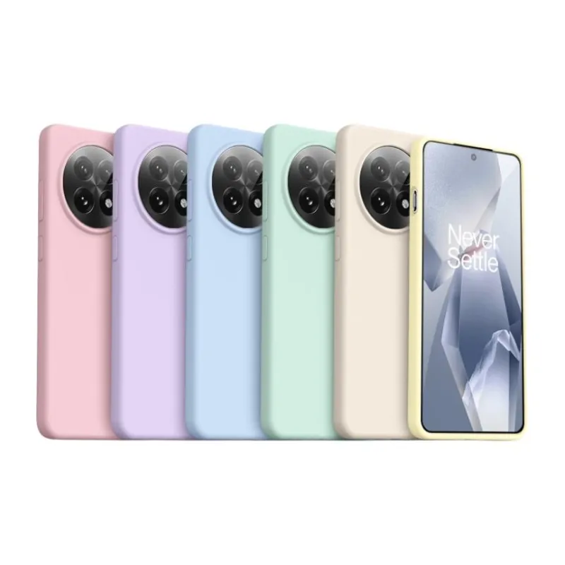 BOLIANSHI Silicone Material Ultra Thin Drop Proof High End And Simple Phone Cases Application Of Plus5/5pro Solid Color-6