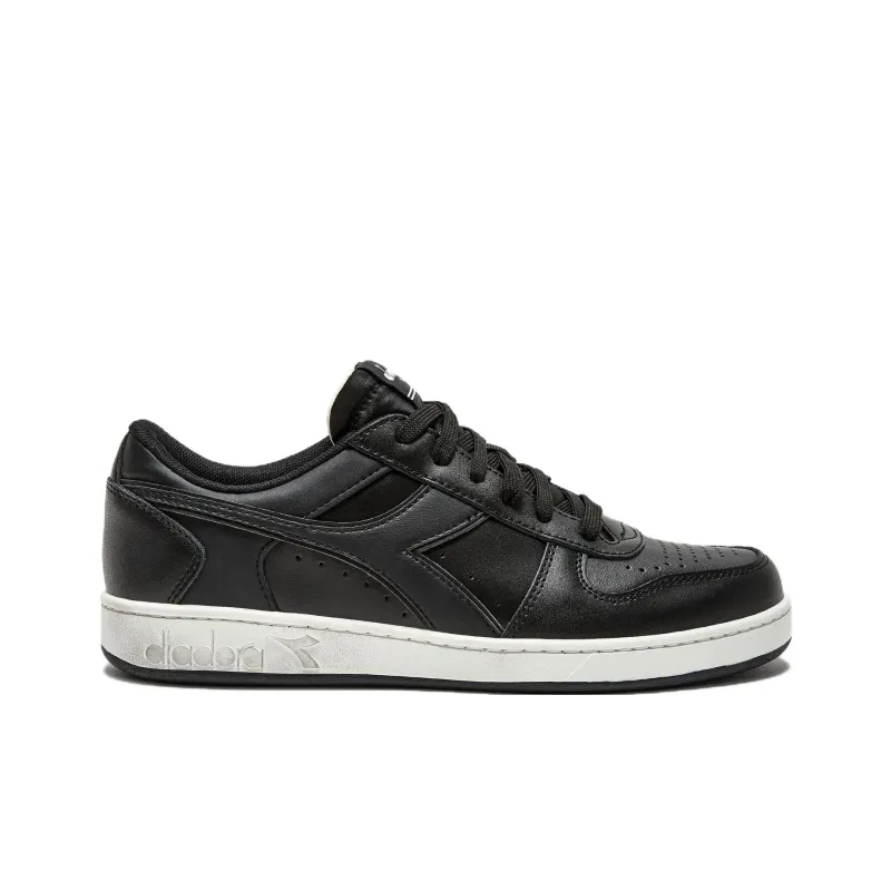 Diadora Magic Basket Anti Slip Wear Resistant Low Top Skateboard Shoes Unisex Black-1