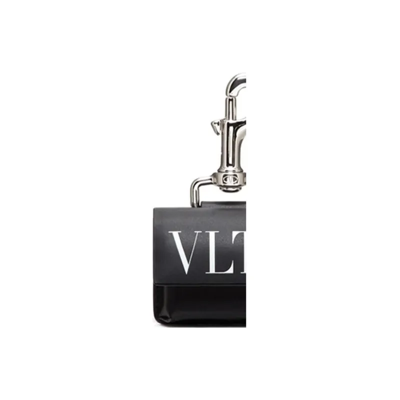 Valentino Cow Leather Earphone Case Men's Black-2